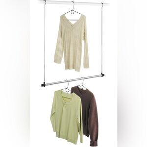 Chrome Metal Double Closet Rod